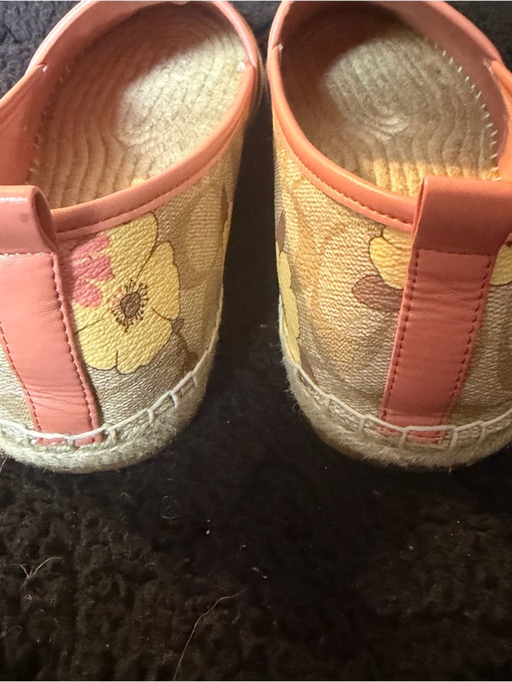 Coach Pink Trim Floral Espadrilles - Picture 8 of 8